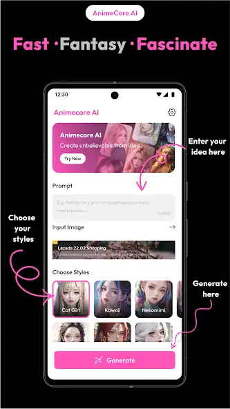 Скачать Animecore AI: AI Photo Creator [Без рекламы] MOD APK на Андроид