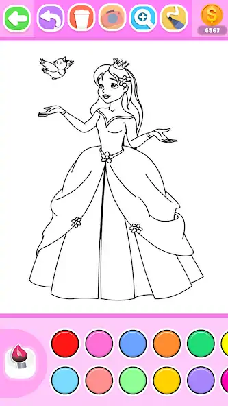 Скачать Princess Coloring Book Glitter [Премиум версия] MOD APK на Андроид