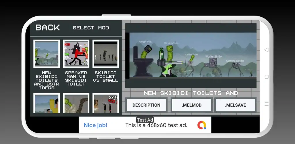 Скачать Skidibi Toilet Mods for Melon [Разблокированная версия] MOD APK на Андроид