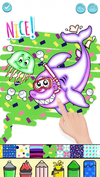 Скачать Baby Shark Glitter Coloring [Премиум версия] MOD APK на Андроид