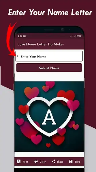 Скачать Love Name Letter DP Maker 2023 [Без рекламы] MOD APK на Андроид