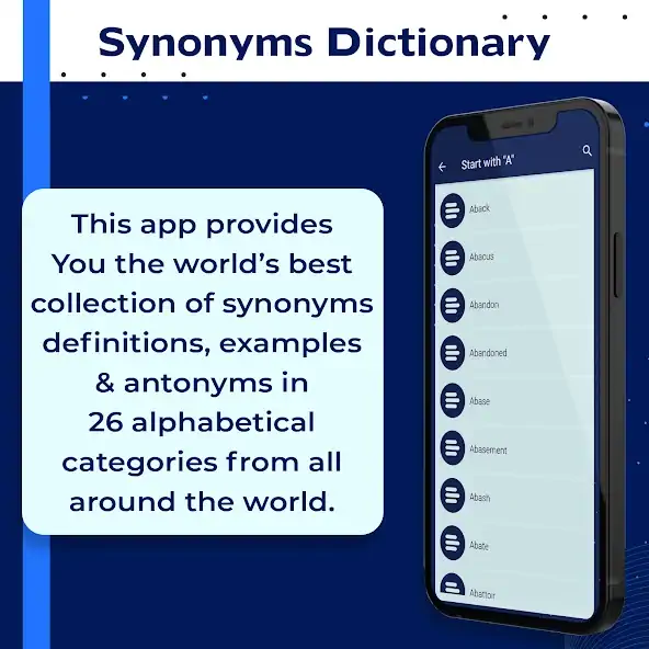 Скачать Synonyms Dictionary [Разблокированная версия] MOD APK на Андроид