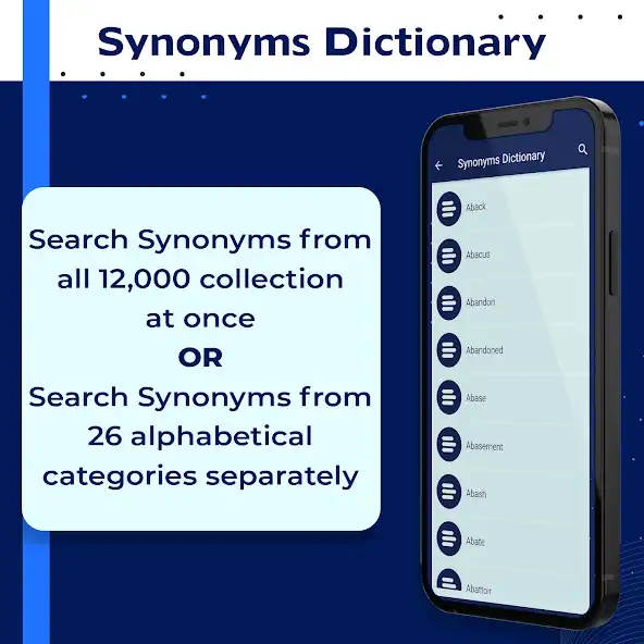 Скачать Synonyms Dictionary [Разблокированная версия] MOD APK на Андроид