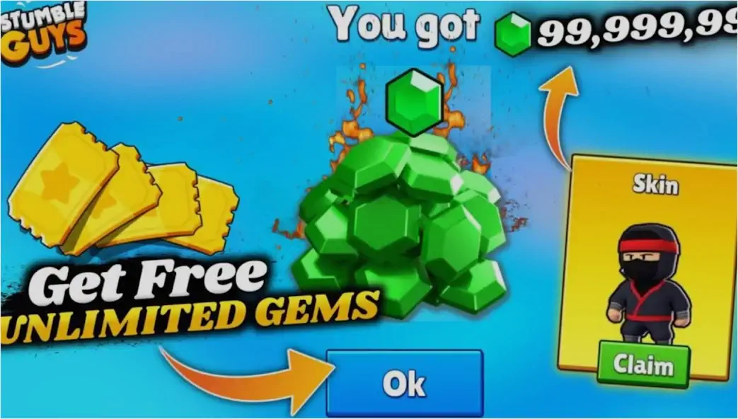 Скачать Mod For Stumble-Guys Gem Guide [Полная версия] MOD APK на Андроид