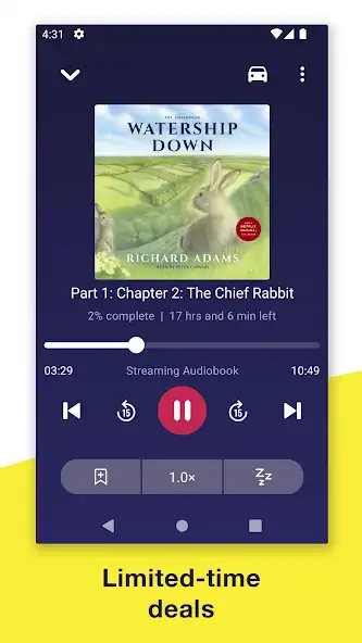 Скачать Chirp Audiobooks [Премиум версия] MOD APK на Андроид
