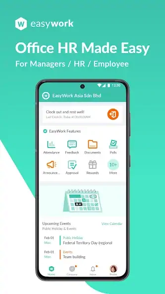 Скачать EasyWork - Company & HR app [Полная версия] MOD APK на Андроид