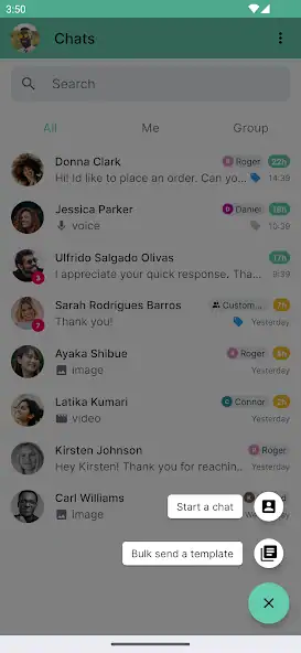 Скачать get.chat - Shared Team Inbox [Премиум версия] MOD APK на Андроид