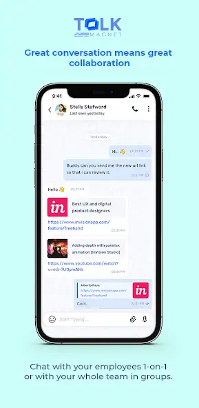 Скачать Talk Magnet - Team Chat App [Разблокированная версия] MOD APK на Андроид