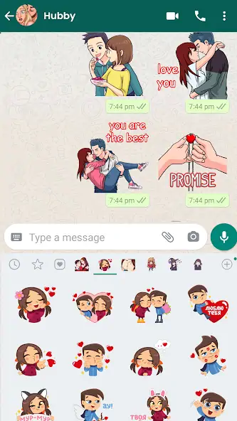 Скачать Stickers for WhatsApp Love [Полная версия] MOD APK на Андроид
