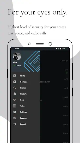 Скачать Glacier Chat: Secure Messenger [Разблокированная версия] MOD APK на Андроид
