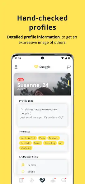 Скачать Snoggle - Chat & Dating App [Полная версия] MOD APK на Андроид