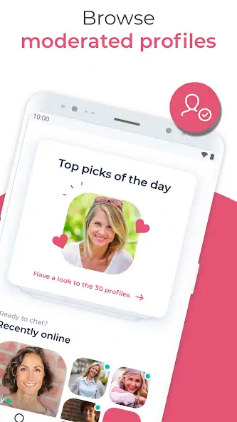 Скачать OurTime: Dating App for 50+ [Разблокированная версия] MOD APK на Андроид