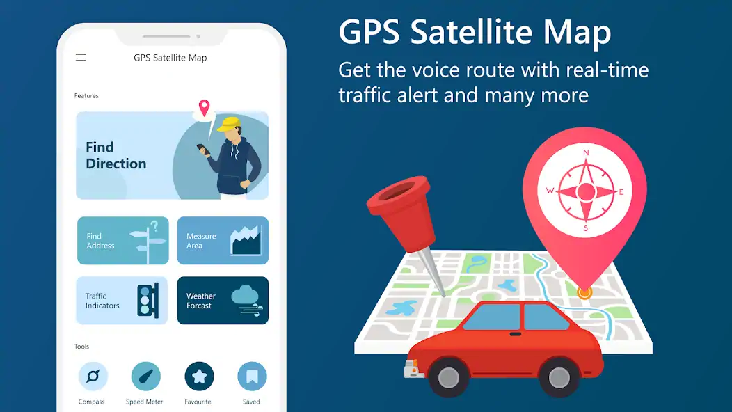 Скачать GPS-навигация: Спутник GPS [Премиум версия] MOD APK на Андроид