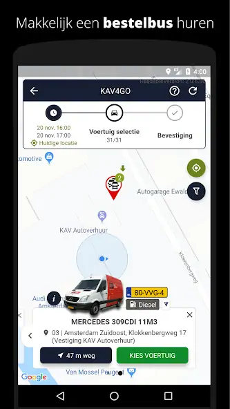 Скачать KAV2GO - Bestelbusverhuur [Полная версия] MOD APK на Андроид