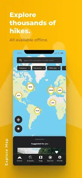 Скачать HiiKER: The Hiking Maps App [Без рекламы] MOD APK на Андроид