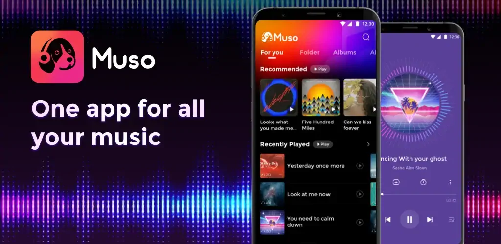 Скачать Offline Music Mp3 Player- Muso [Премиум версия] MOD APK на Андроид
