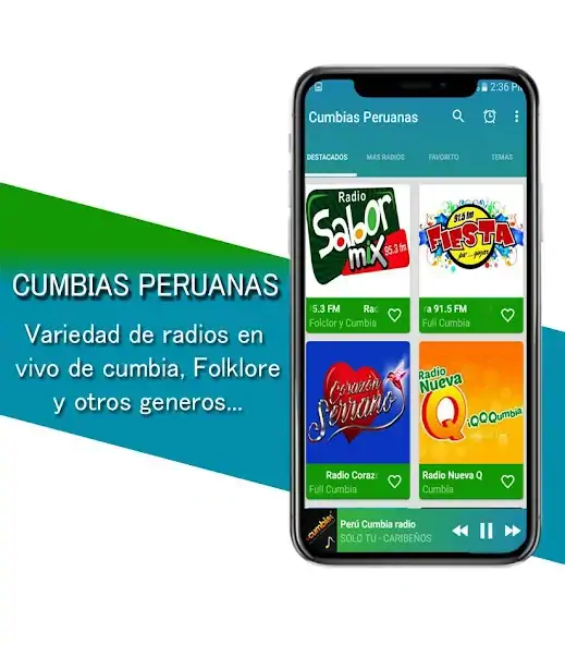 Скачать Cumbias Peruanas [Полная версия] MOD APK на Андроид