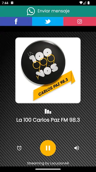 Скачать La 100 Carlos Paz FM 98.3 [Разблокированная версия] MOD APK на Андроид