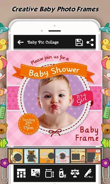 Скачать Baby Photo Frames : Name, Card [Без рекламы] MOD APK на Андроид