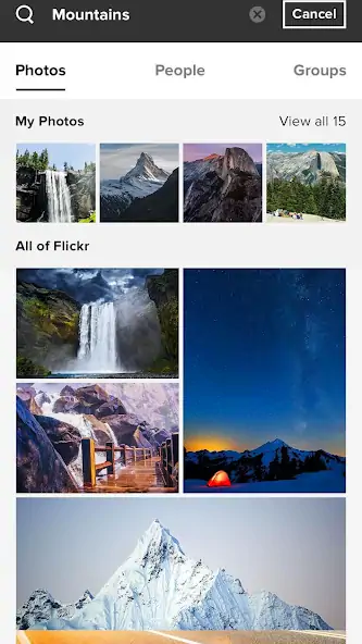Скачать Flickr [Без рекламы] MOD APK на Андроид