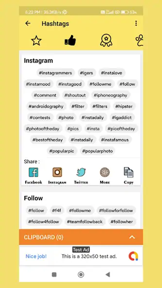 Скачать Hashtag for Instagram [Разблокированная версия] MOD APK на Андроид