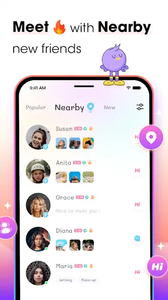 Скачать Meet Nearby Friends - Hobiton [Премиум версия] MOD APK на Андроид