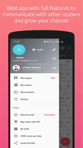 Скачать uTubeX - Boost your channel [Полная версия] MOD APK на Андроид