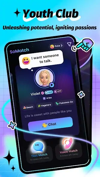 Скачать SoMatch-Meet&Chat&Virtual Life [Без рекламы] MOD APK на Андроид