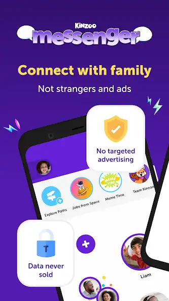 Скачать Kinzoo: Fun All-Ages Messenger [Разблокированная версия] MOD APK на Андроид