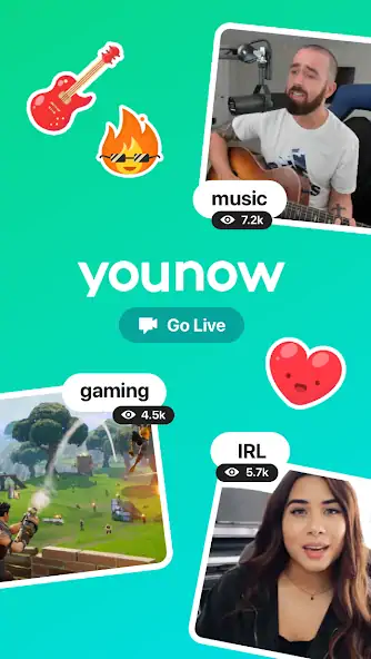Скачать YouNow: Live Stream Video Chat [Разблокированная версия] MOD APK на Андроид
