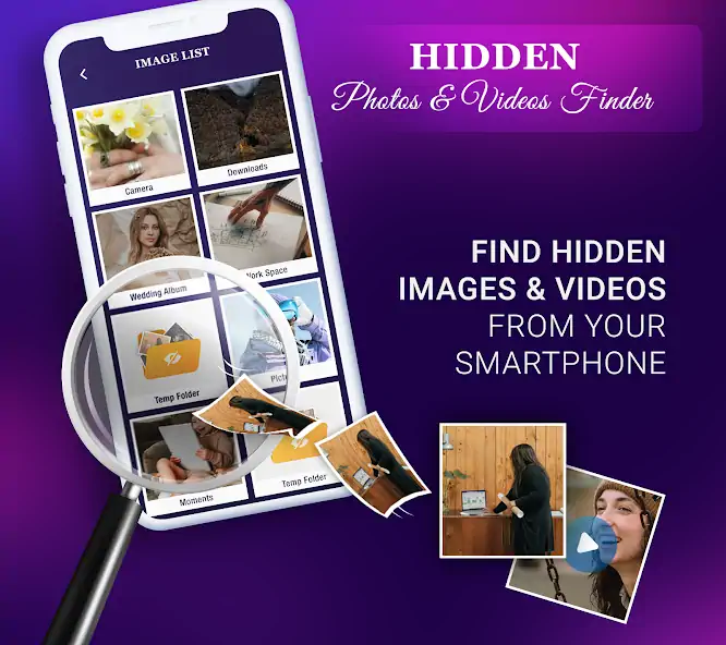 Скачать Hidden Photos & Videos Finder [Полная версия] MOD APK на Андроид