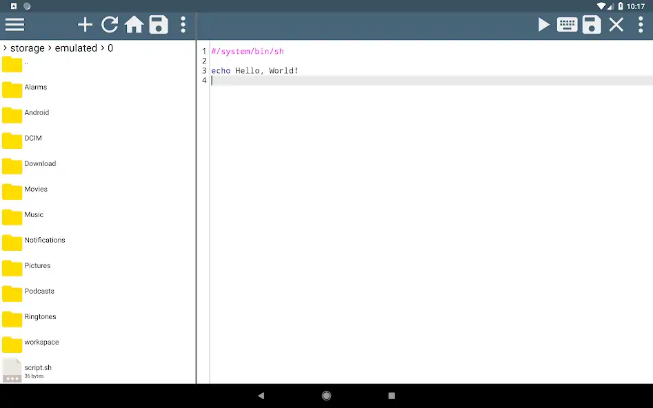 Скачать Shell Script Editor [Без рекламы] MOD APK на Андроид