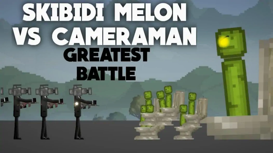 Скачать Skibidi VS Cameraman Mod Melon [Премиум версия] MOD APK на Андроид