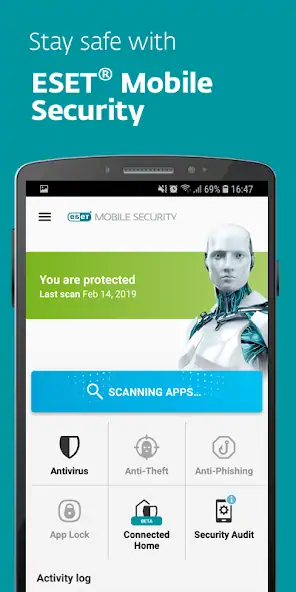 Скачать ESET Mobile Security Antivirus [Разблокированная версия] MOD APK на Андроид