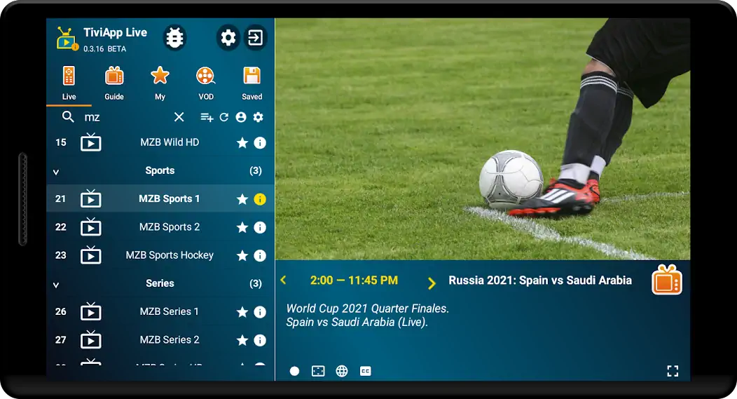 Скачать TiviApp Live IPTV Player [Разблокированная версия] MOD APK на Андроид
