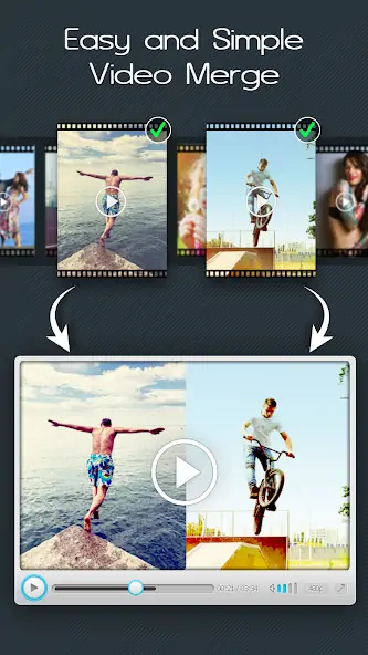 Скачать Слияние видео: Easy Video Merg [Премиум версия] MOD APK на Андроид