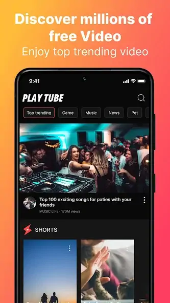 Скачать Play Tube - Music Player [Полная версия] MOD APK на Андроид