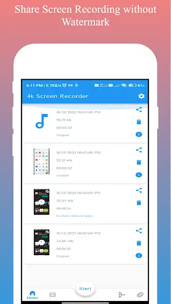 Скачать Screen Recorder internal audio [Полная версия] MOD APK на Андроид