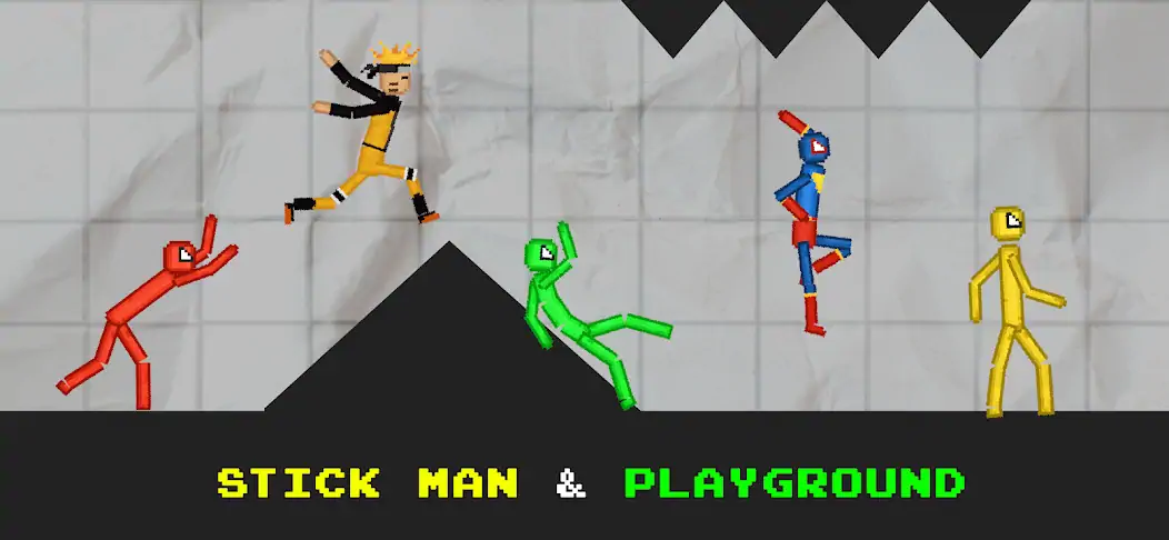 Скачать Stickman Playground Взлом [МОД Много монет] + [МОД Меню] MOD APK на Андроид