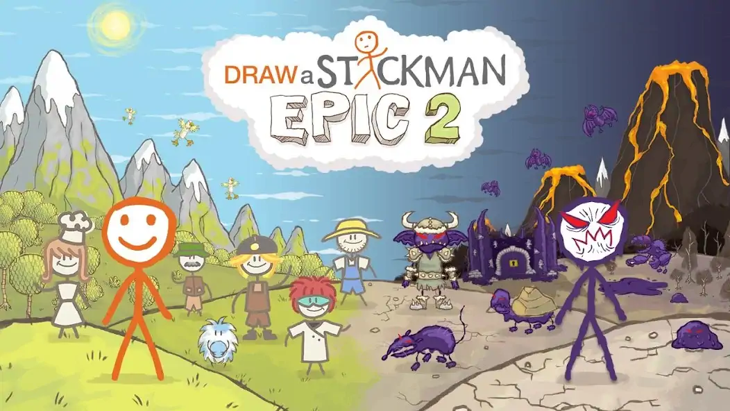 Скачать Draw a Stickman: EPIC 2 Взлом [МОД Много монет] + [МОД Меню] MOD APK на Андроид