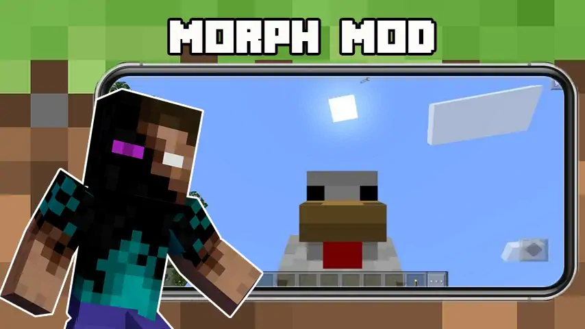 Скачать Morph Mod for Minecraft PE Взлом [МОД Много монет] + [МОД Меню] MOD APK на Андроид