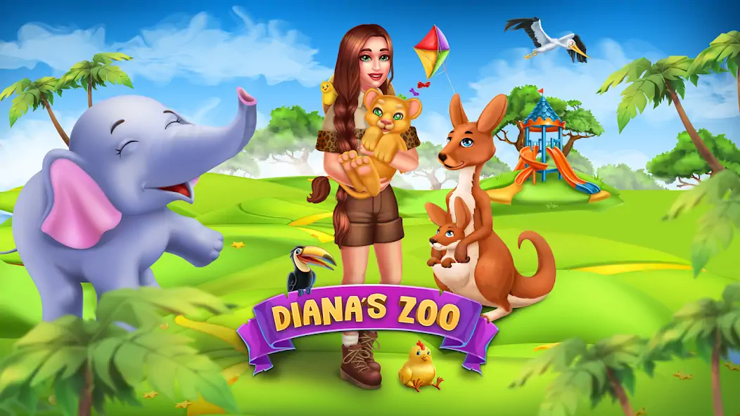 Скачать Diana's Zoo - семейный зоопарк Взлом [МОД Много монет] + [МОД Меню] MOD APK на Андроид