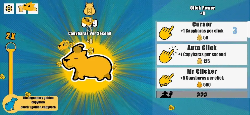 Скачать Capybara Clicker Взлом [МОД Бесконечные деньги] + [МОД Меню] MOD APK на Андроид
