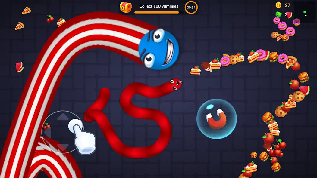 Скачать Snake Worms .io: Fun Game Zone Взлом [МОД Бесконечные монеты] + [МОД Меню] MOD APK на Андроид