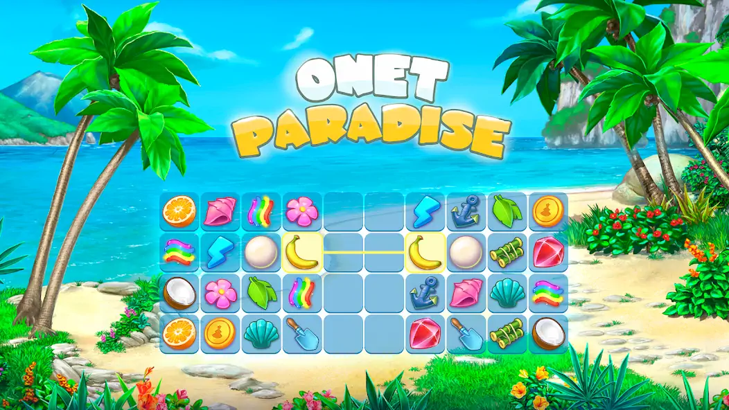Скачать Onet Paradise: летний маджонг Взлом [МОД Много денег] + [МОД Меню] MOD APK на Андроид
