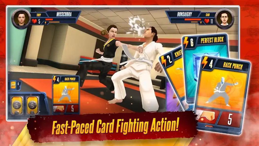 Скачать Cobra Kai: Card Fighter Взлом [МОД Много монет] + [МОД Меню] MOD APK на Андроид