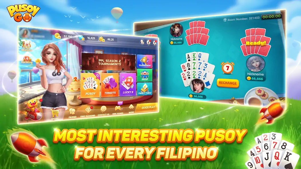 Скачать Pusoy Go-Competitive 13 Cards Взлом [МОД Много монет] + [МОД Меню] MOD APK на Андроид