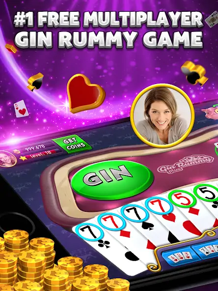 Скачать Gin Rummy Plus Взлом [МОД Много монет] + [МОД Меню] MOD APK на Андроид