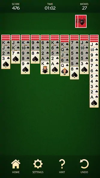 Скачать Spider Solitaire: Card Game Взлом [МОД Много монет] + [МОД Меню] MOD APK на Андроид