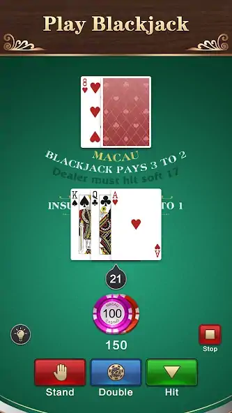 Скачать Блэкджек - 21 очко покер игра Взлом [МОД Много денег] + [МОД Меню] MOD APK на Андроид